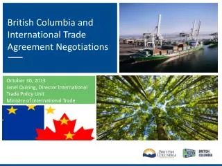 British Columbia and International Trade Agreement Negotiations
