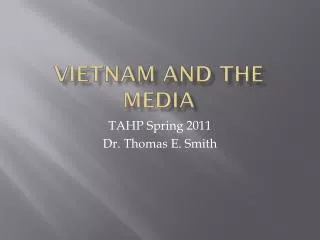 Vietnam and the Media