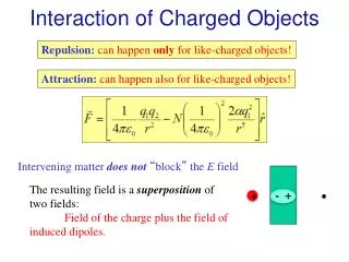 Interaction of Charged Objects