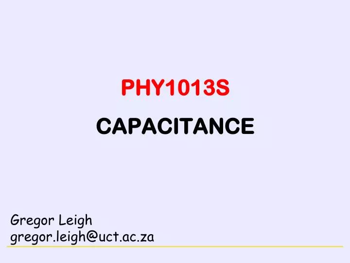 phy1013s capacitance