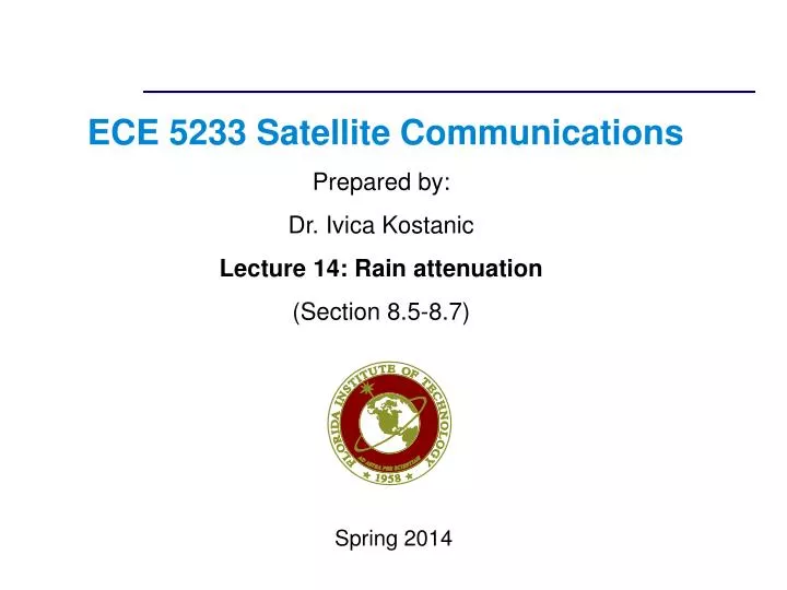 ece 5233 satellite communications