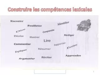 construire les comp tences lexicales