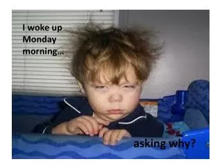 I woke up Monday morning…