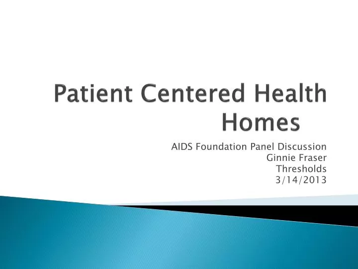 patient centered health homes