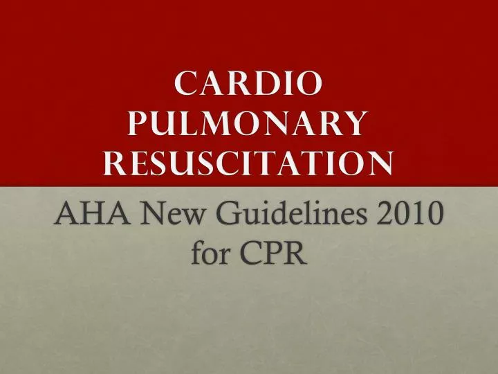 cardio pulmonary resuscitation