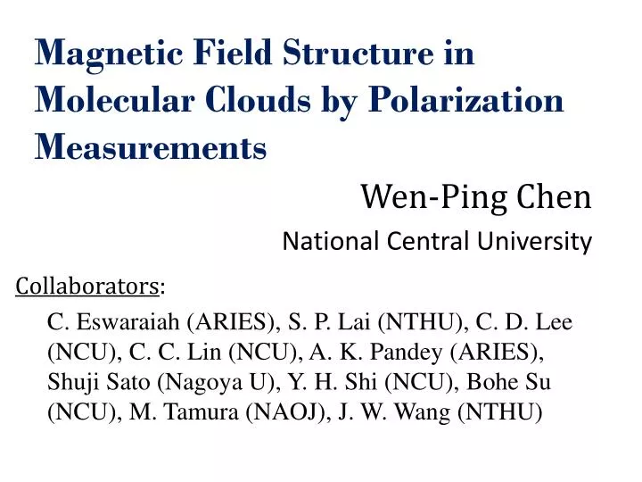 magnetic field structure in molecular clouds by polarization measurements