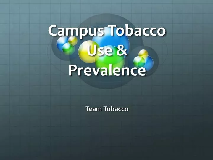 campus tobacco use prevalence