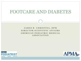 FOOTCARE AND DIABETES