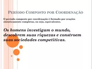 per odo composto por coordena o