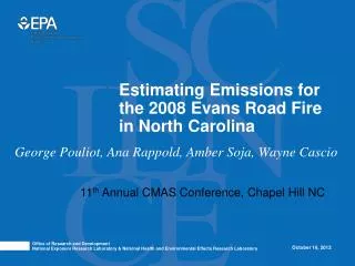 Estimating Emissions for the 2008 Evans Road Fire in North Carolina