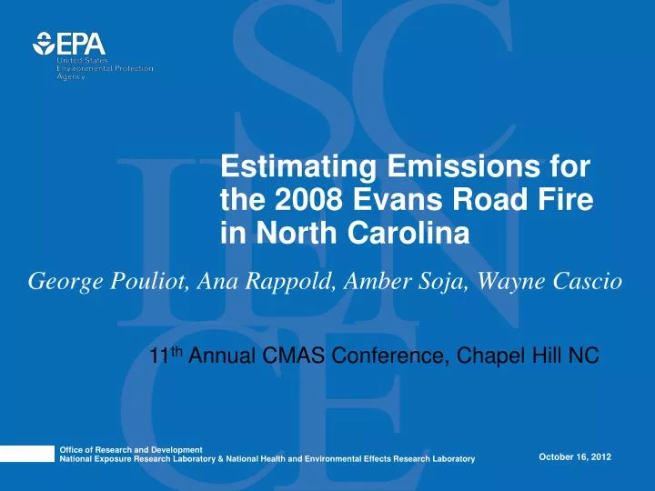 estimating emissions for the 2008 evans road fire in north carolina