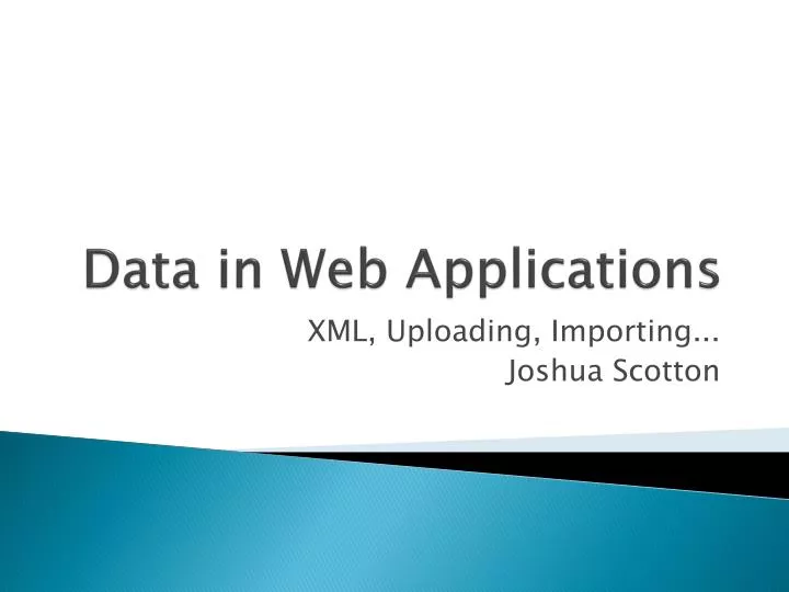data in web applications