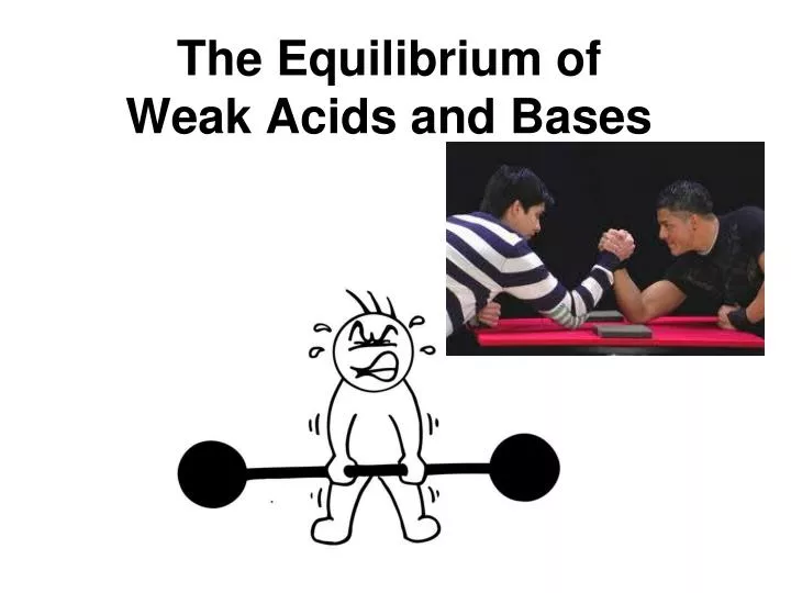 the equilibrium of weak acids and bases