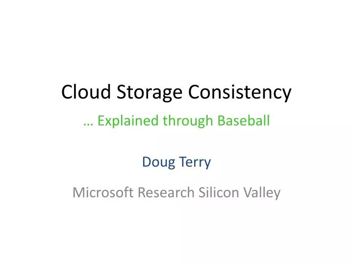cloud storage consistency