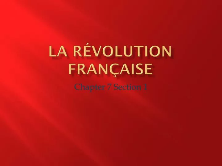 la r volution fran aise