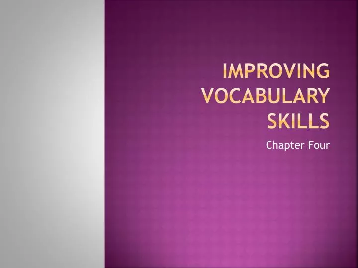 improving vocabulary skills