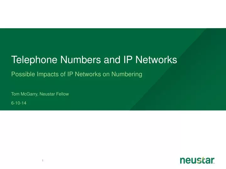 telephone numbers and ip networks