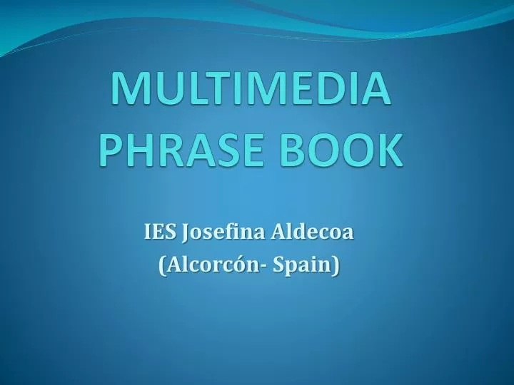 multimedia phrase book