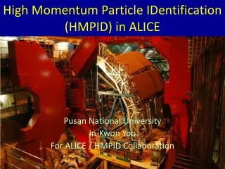 High Momentum Particle IDentification (HMPID) in ALICE