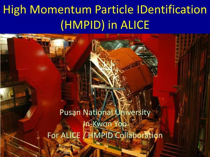 high momentum particle identification hmpid in alice