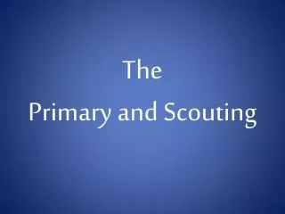The Primary and Scouting