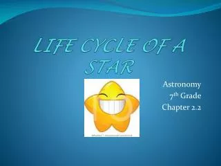 life cycle of a star