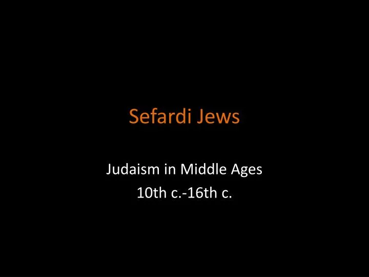 sefardi jews