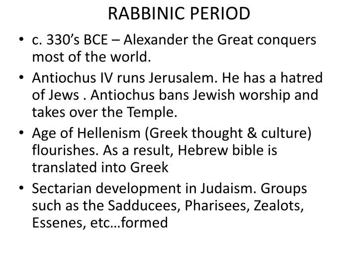 rabbinic period