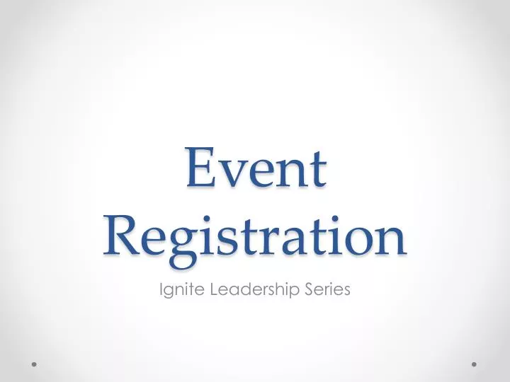 event registration