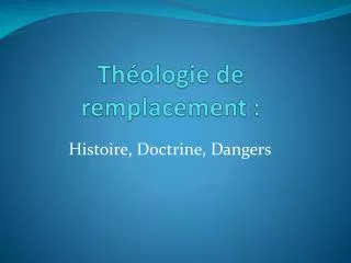th ologie de remplacement