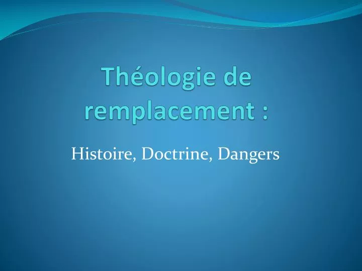 th ologie de remplacement