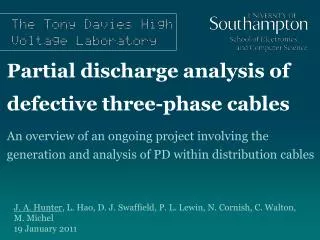 Partial discharge analysis of defective three-phase cables