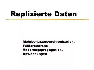replizierte daten