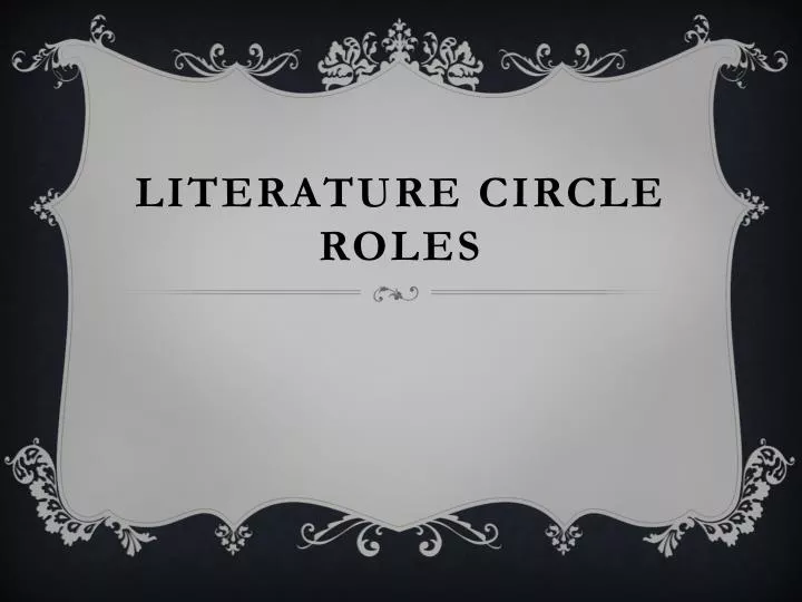 literature circle roles