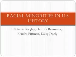 Racial Minorities in U.S. History