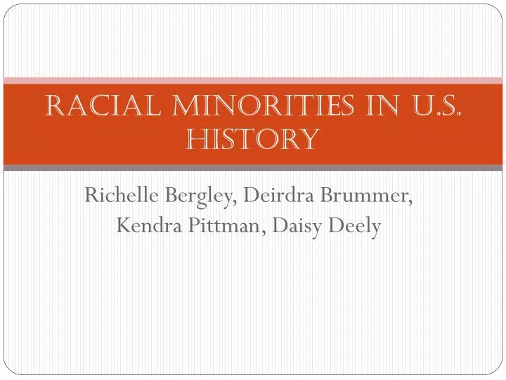 racial minorities in u s history