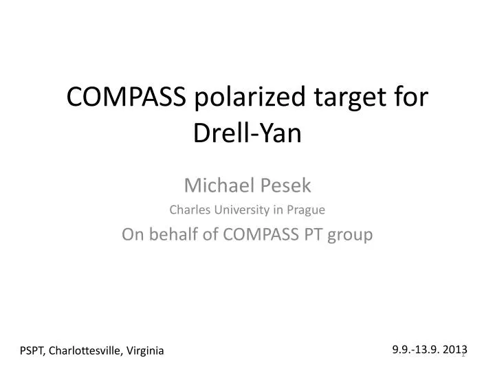 compass polarized target for drell yan