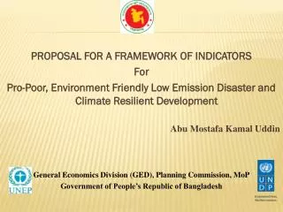 PROPOSAL FOR A FRAMEWORK OF INDICATORS For