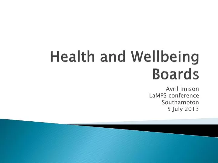 health and wellbeing boards