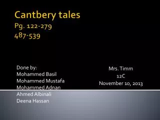 Cantbery tales Pg. 122-279 487-539
