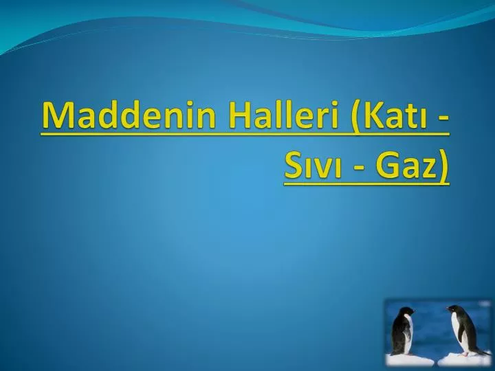 maddenin halleri kat s v gaz