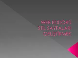 web ed t r st l sayfalari gel t rmek