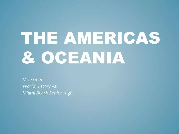 the americas oceania