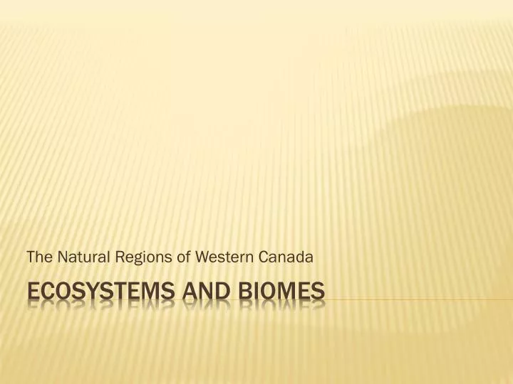 the natural regions of western canada