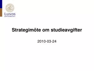 strategim te om studieavgifter