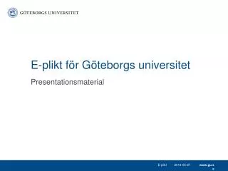 E-plikt för Göteborgs universitet