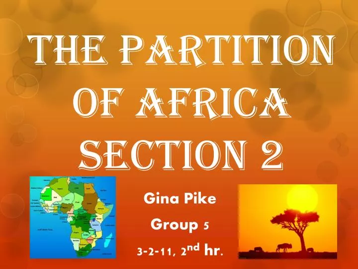 the partition of africa section 2