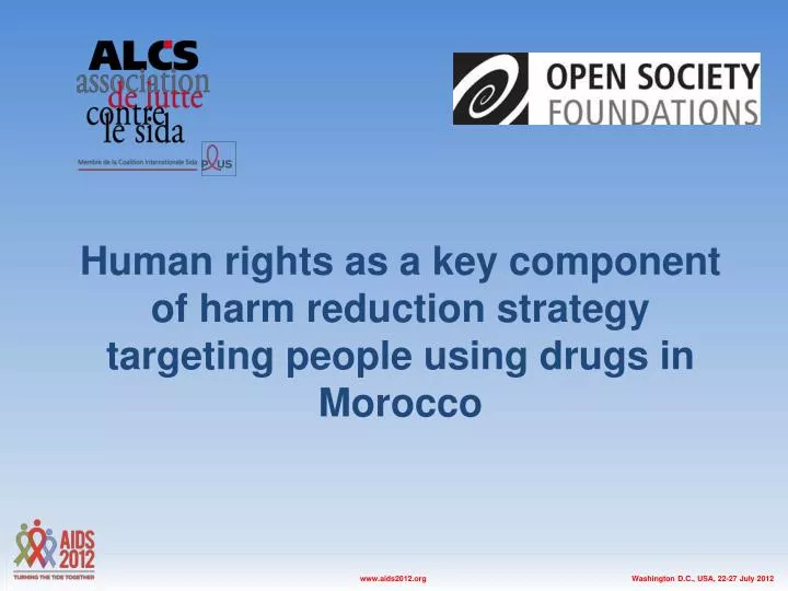 human rights as a key component of harm reduction strategy targeting people using drugs in morocco