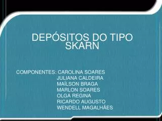 dep sitos do tipo skarn