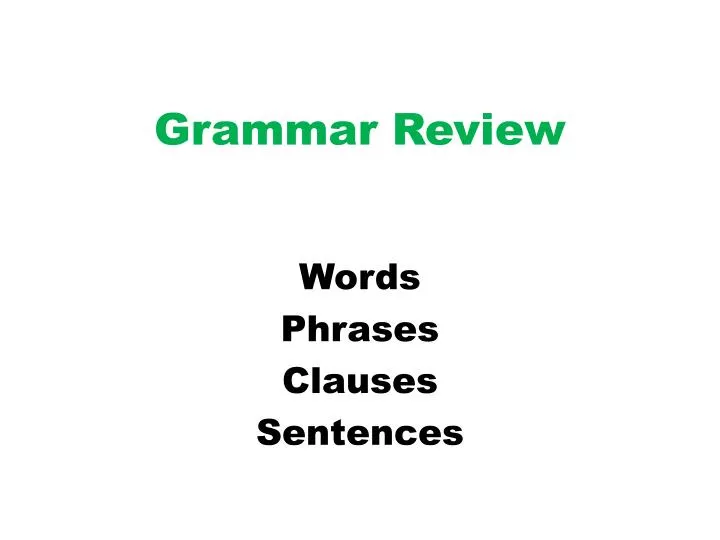grammar review